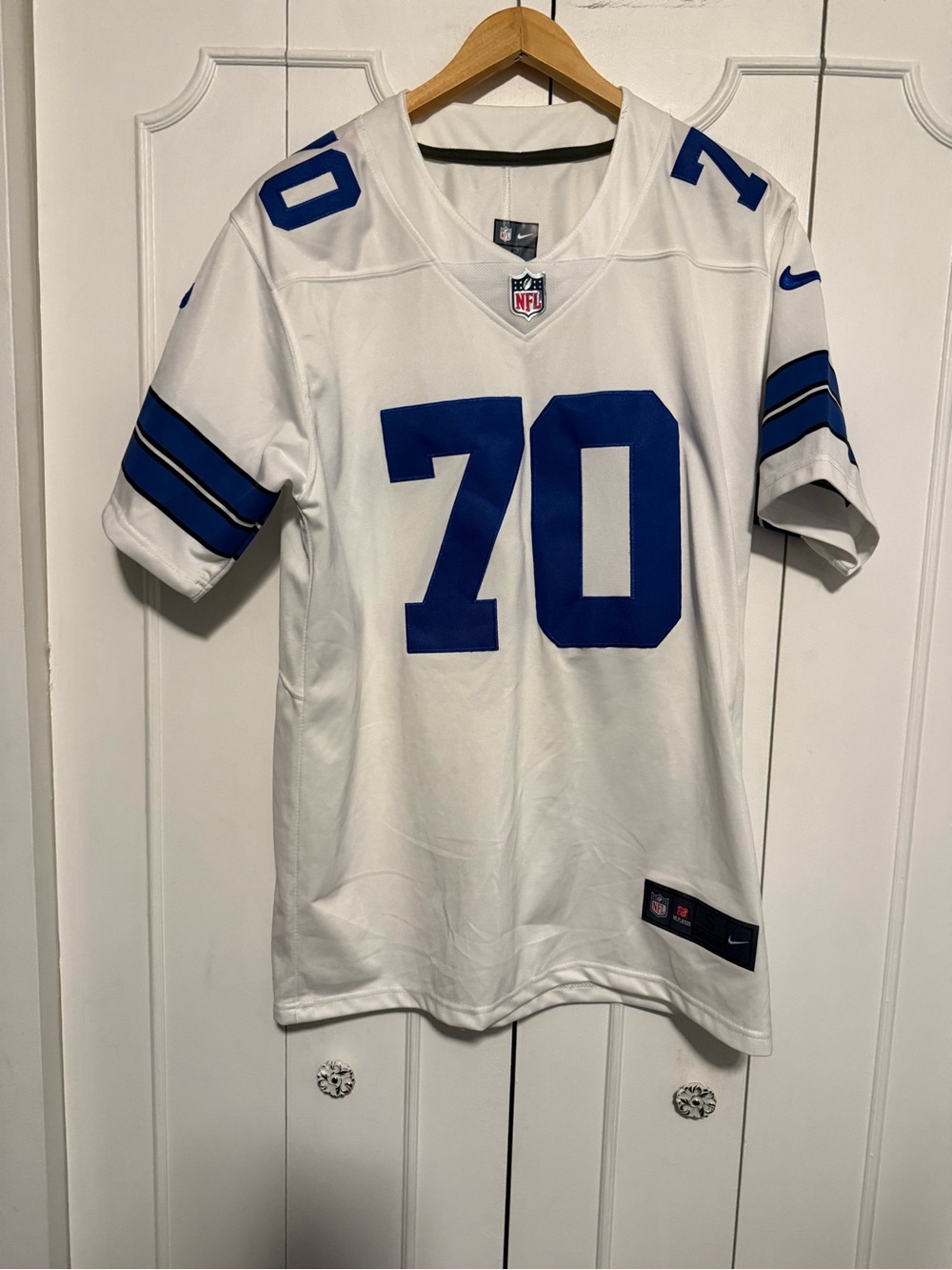 Dallas Cowboys Zach Martin NFL White and Royal Blue #70 Football Jersey